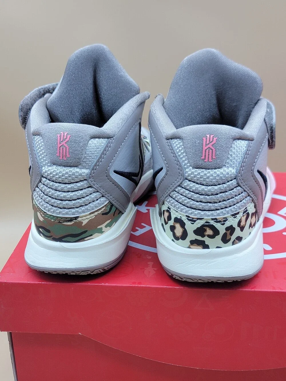 Nike Kyrie Infinity PS Leopard Camo Big Kid's Shoes Size 3Y Tan Black Gray w/Box